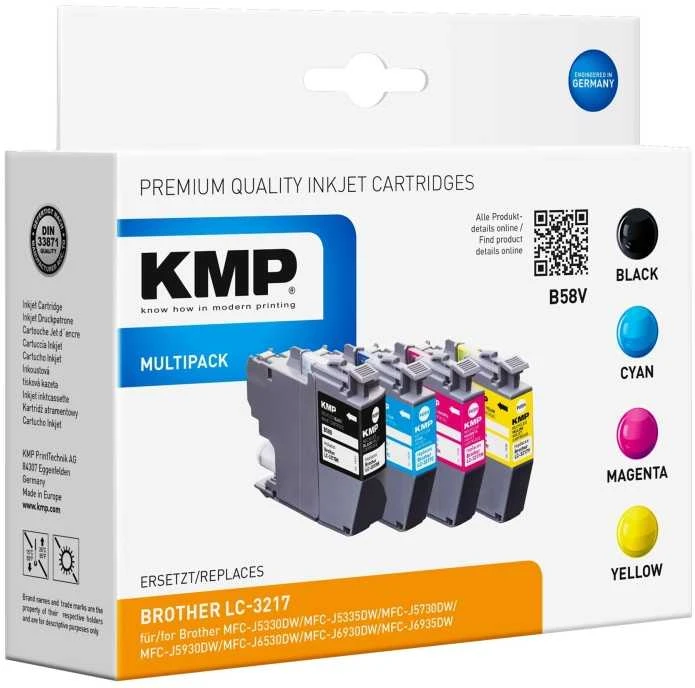 Legrand KMP B58V - Compatible - Juodas,Cyan,Magenta,Geltona - Brother - Brother MFC-J 5330 DW Brother MFC-J 5330 DW XL Brother MFC-J 5335 DW Brother MFC-J 5335 DWF... 4 pc(s) - 12.5 ml