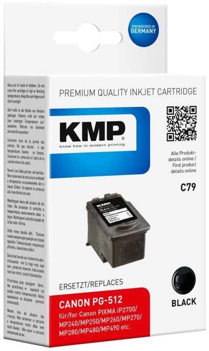 Legrand KMP C79 juoda rašalo kasetė, suderinama su Canon PG-512