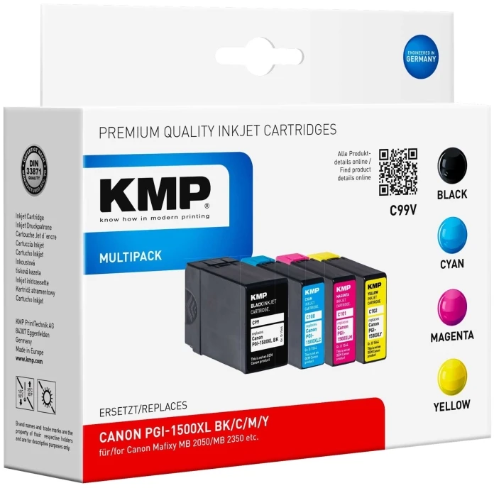 Legrand KMP Patrone Canon PGI1500XLY rašalas. Multipack C99V - 1564.0050