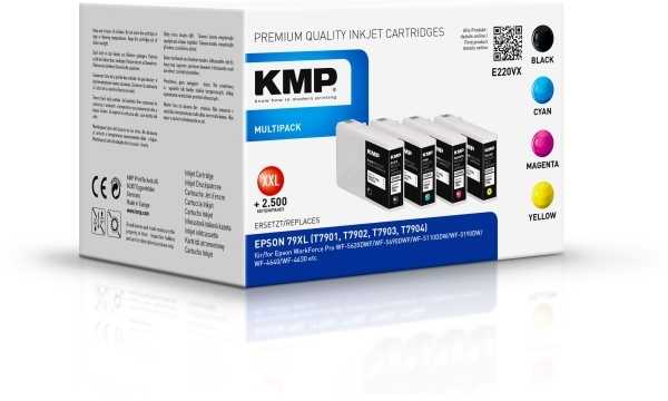 Legrand KMP Printtechnik AG KMP Patrone Epson T7901-T7904 Multip. 2700-3000 S. E220YX restauruotas