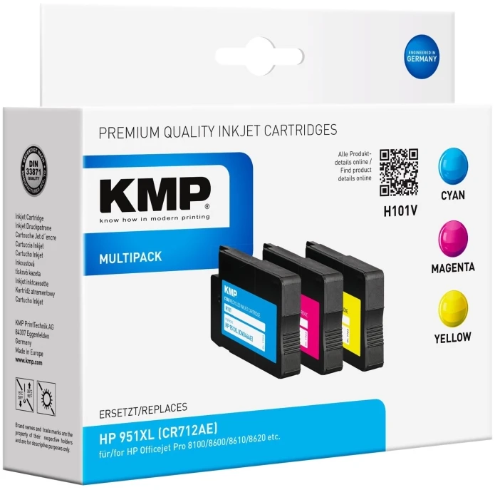 Legrand KMP KMP H101V Multipack C/M/Y rašalo kasetė su HP 951 XL – 1723.4050