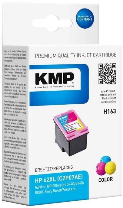 Legrand KMP H163 3 spalvų rašalo kasetė, suderinama su HP C2P07AE 62 XL