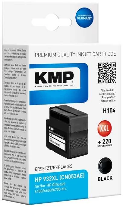 Legrand KMP H84 - Rašalas pigmento pagrindu - Juodas - HP Officejet 6100/6600/6700 - 1 vnt - Rašalinis spausdinimas