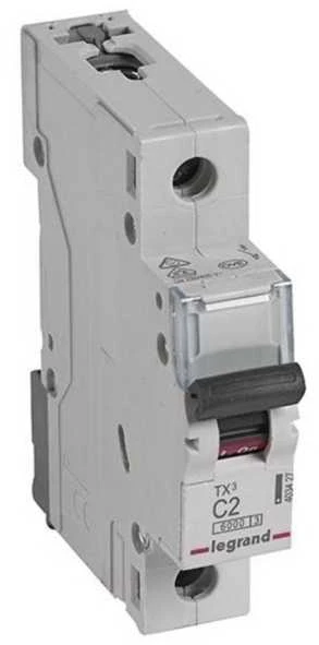Legrand miniatiūrinis grandinės pertraukiklis S 301 1P C 2A 6000A - 403427