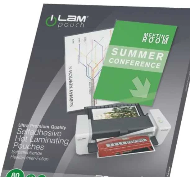 Laminavimo vokeliai Leitz, A4, , 80 mik., lipnūs, 100 vnt