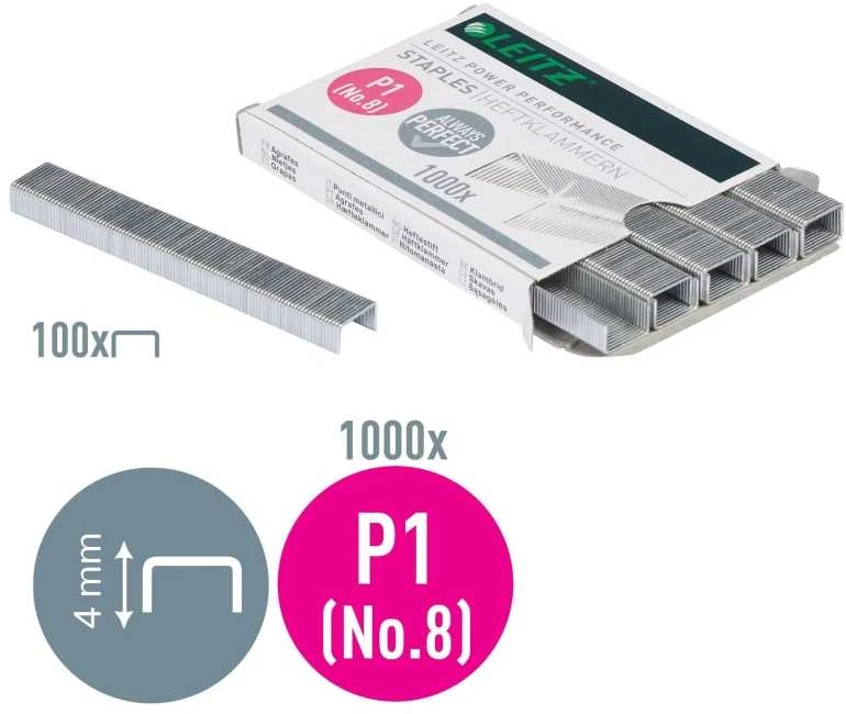 Sąsagėlės Nr.8 1000vnt. LEITZ cinkuotos