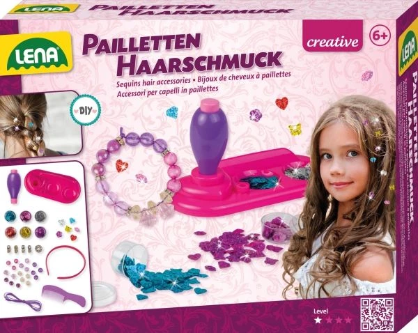 Lena 42718, Vaikiškų plaukų papuošalų rinkinys, 6 metai, Įvairių spalvų
