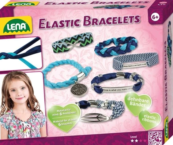 Lena Elastinės apyrankės, Vaikiškų papuošalų apyrankių gamybos rinkinys, 6 metai, Įvairių spalvų