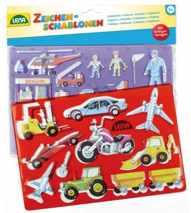 Transporto priemonių ir žmonių šablonai Lena