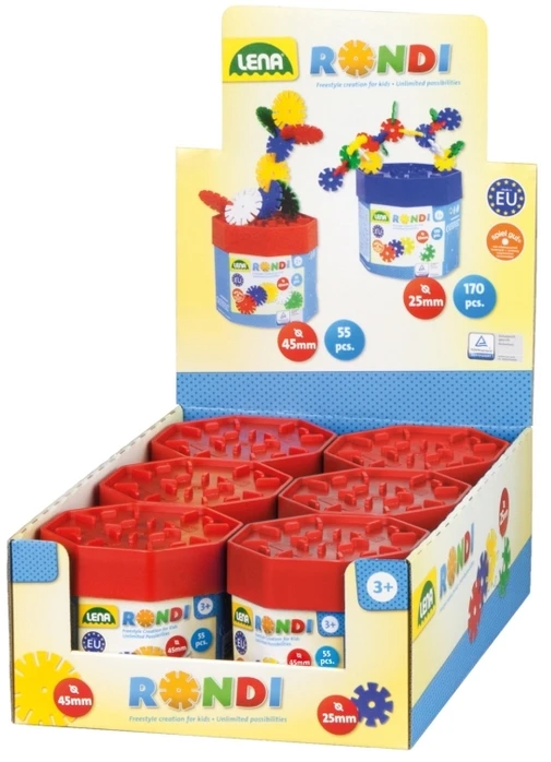 Lena Klocki Rondi dėžutėje 45mm 55 dalys