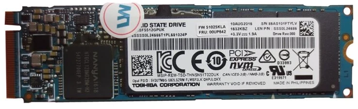 Lenovo 512 Gb SMD M.2 2280 PCIE3x4