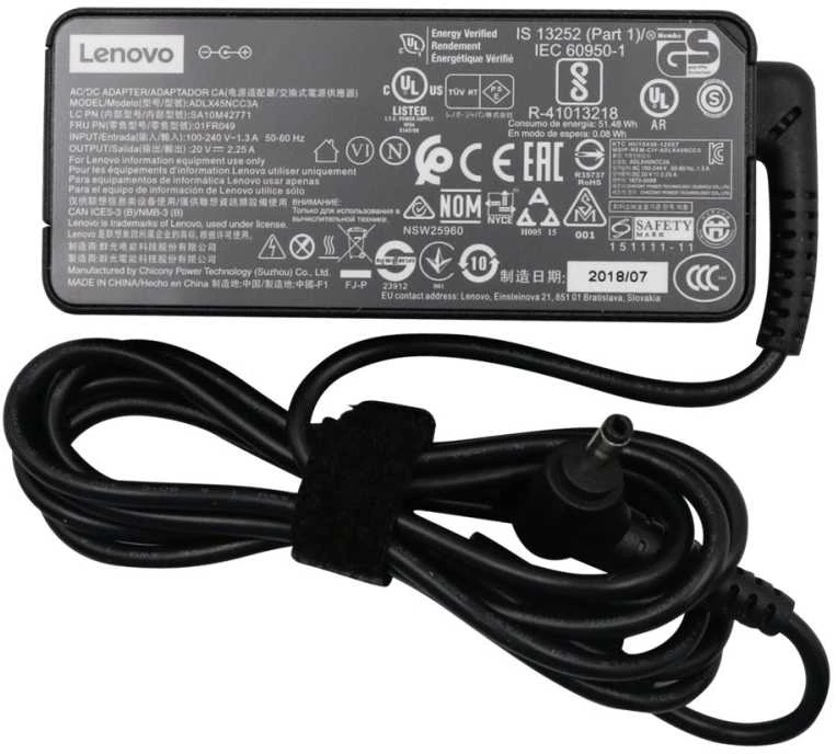 Lenovo nešiojamojo kompiuterio kroviklis su techniniu lipduku