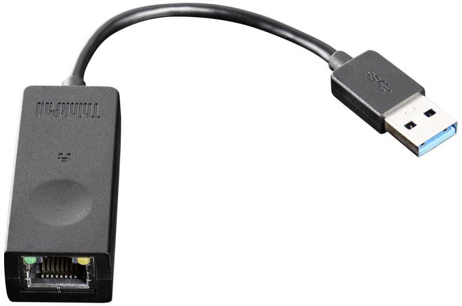 Adapteris USB Lenovo 03X6840 USB-A - RJ-45 Juodas (03X6840)