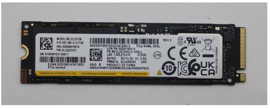 Dysk SSD Lenovo 512GB M.2 2280 PCIe Gen4 NVMe