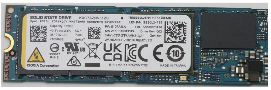 Lenovo 512GB M.2 PCIe NVMe SSD with