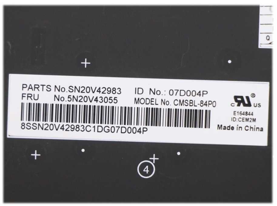 Lenovo Lenovo 5N20V43055 dalys zamienne do notatników Klaviatūra