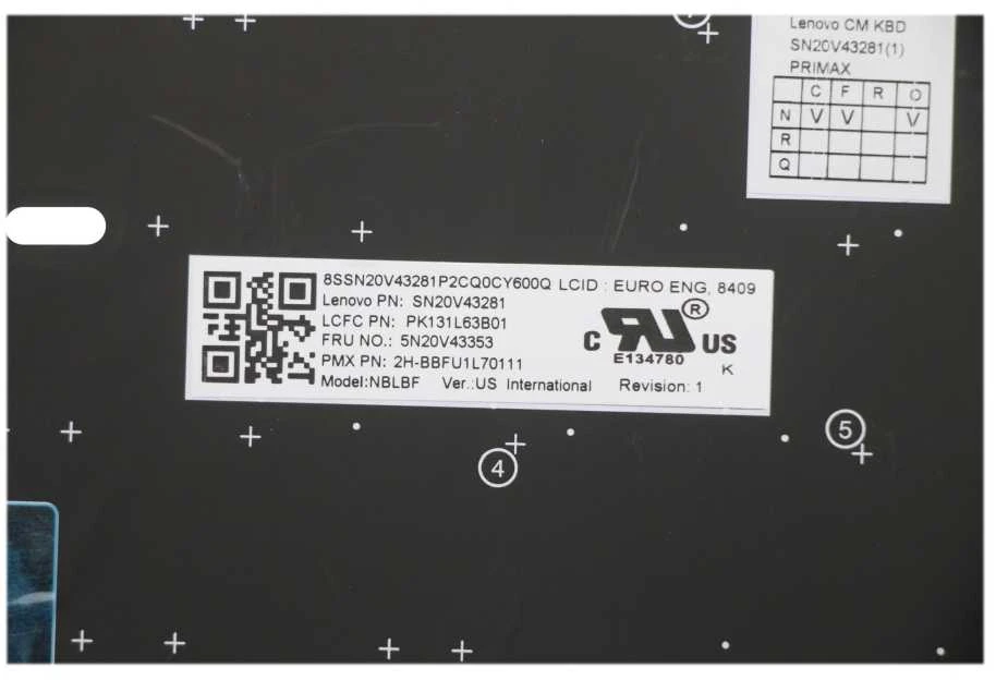 Klaviatūra Lenovo CMSK-CS20, BK-BL, PMX, EURO ENG