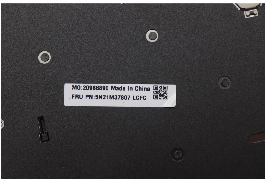 Lenovo Lenovo 5N21M37807 dalys zamienne do notatników Klaviatūra