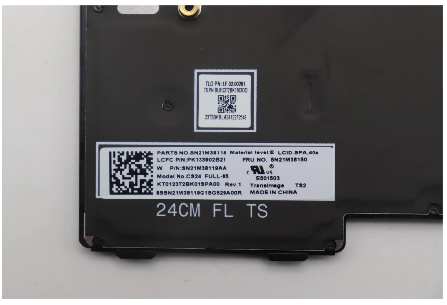 Lenovo Lenovo 5N21M38150 dalys zamienne do notatników Klaviatūra