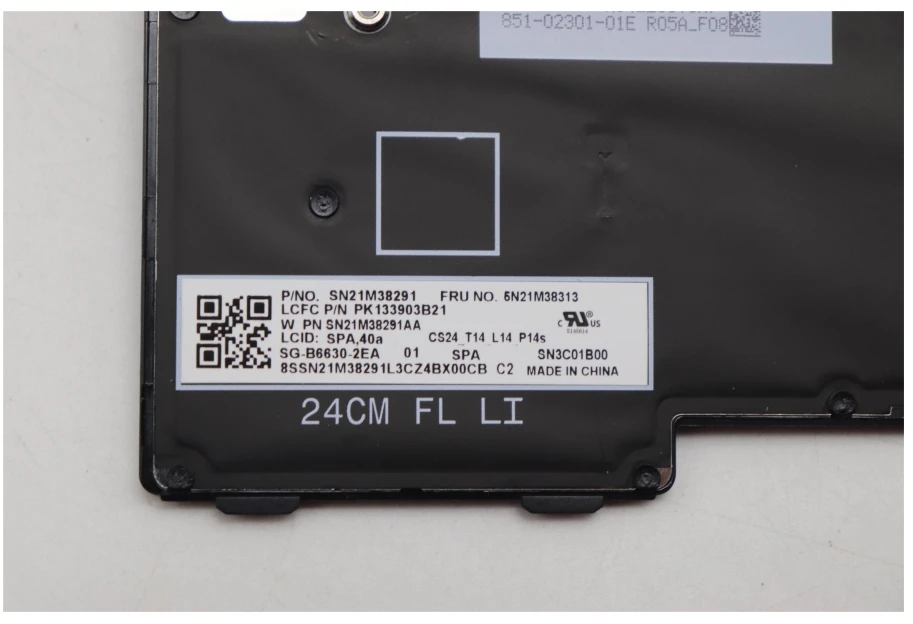 Klaviatūra Lenovo 5N21M38313 (NB_KYB 4C4TT50B-BK-LTN-SPA)