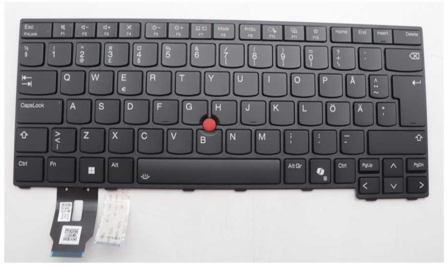 Klaviatūra Lenovo 5N21M38564 (NB_KYB 4C4TT50B-BK-CHY-SWE/FIN)