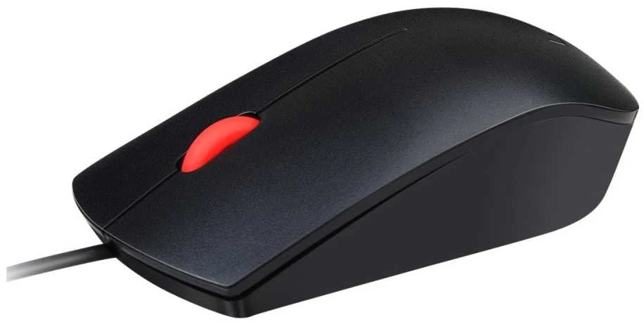 Pelė Lenovo Essential, Abiem rankoms, Optinis, USB A tipo, 1600 DPI, Juoda