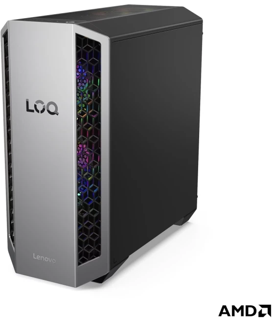 Stacionarus kompiuteris Lenovo LOQ Tower 26ADR10 Ryzen 7 8745HX 32GB DDR5 5200 1TB SSD GeForce RTX 5060 Ti 16GB Windows 11 Luna Pilkas / Eclipse Juodas