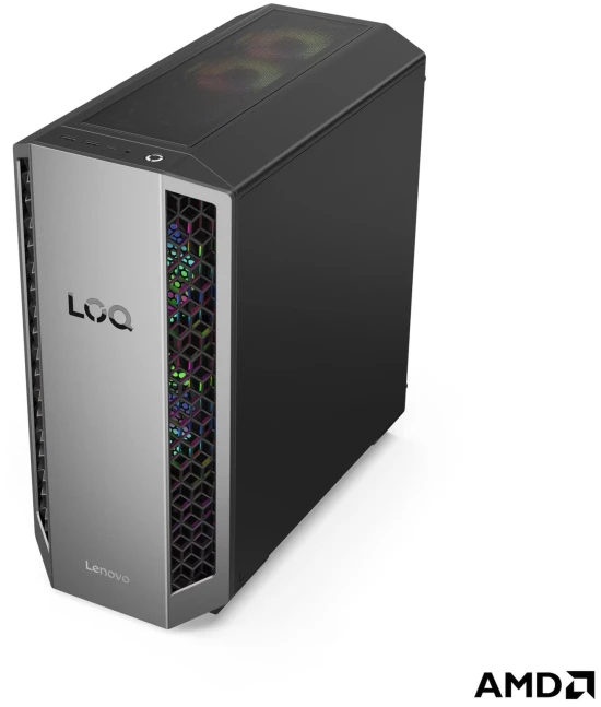 Stacionarus kompiuteris Lenovo LOQ Tower 26ADR10 Ryzen 7 8745HX 32GB DDR5 5200 1TB SSD GeForce RTX 5070 12GB Windows 11 Luna Pilkas / Eclipse Juodas