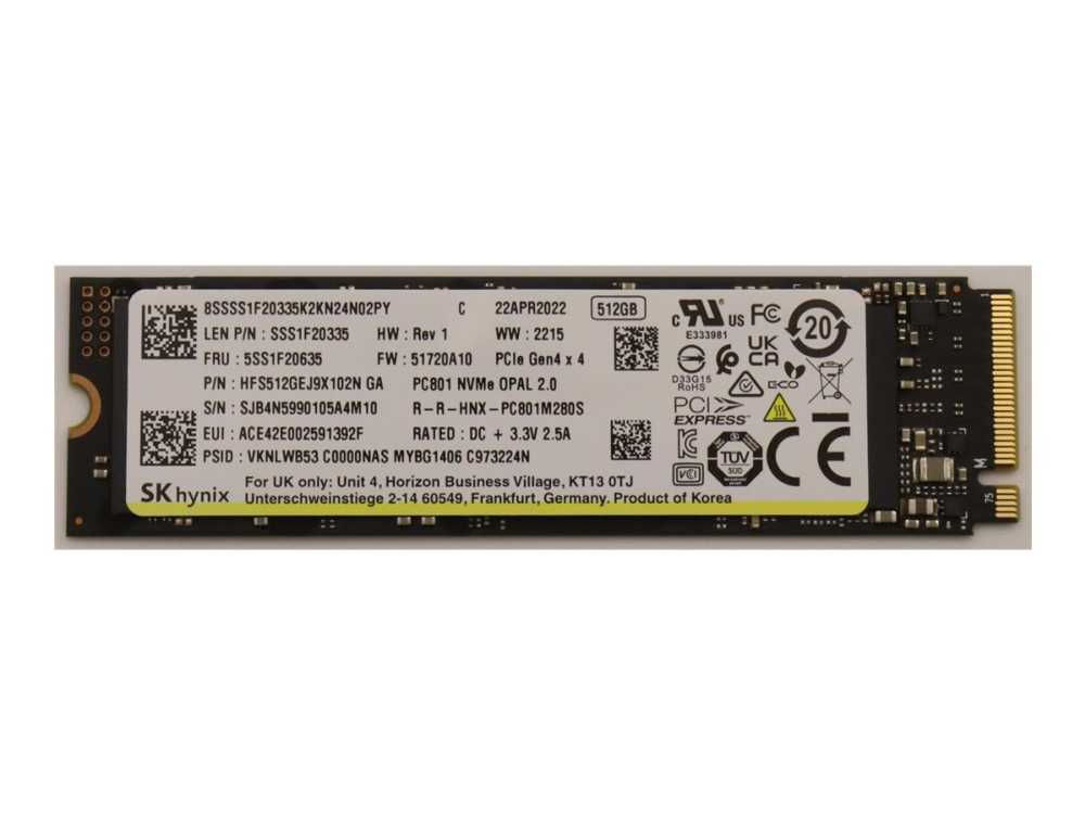 Lenovo 512GB M.2 2280 PCIe 4.0 SSD