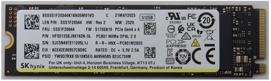 Dysk Lenovo 512GB M.2 PCIe 4.0 SSD