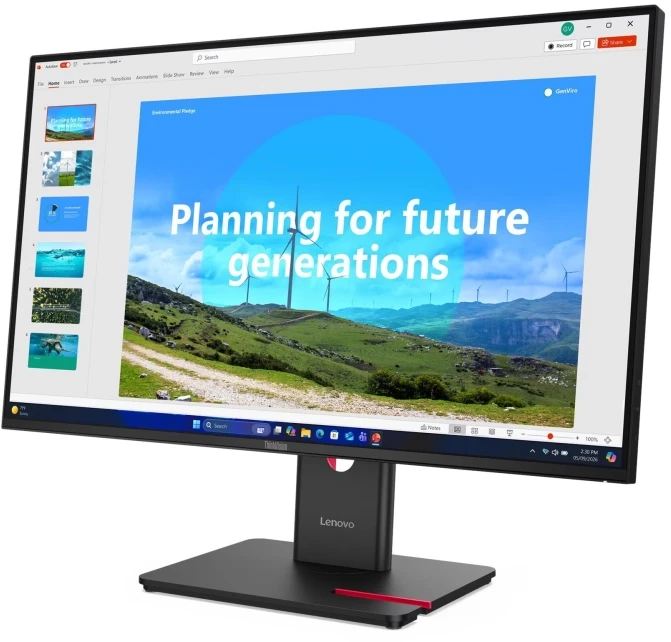 Lenovo ThinkVision T27D-40 Monitorius 27 1920x1080/16:9/300 nits/DP/HDMI/USB/Juodas/3Y Garantija | Lenovo