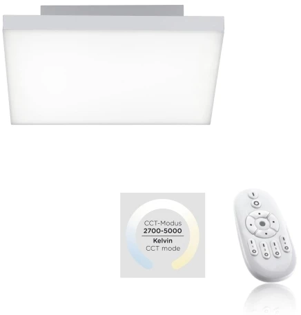 Lubinis šviestuvas Lampa sufitowa Leuchten Direkt Leuchten Direkt Canvas Turnable 2700-5000K - Loftlampe - Baltas - 29,5 x 29,5 cm