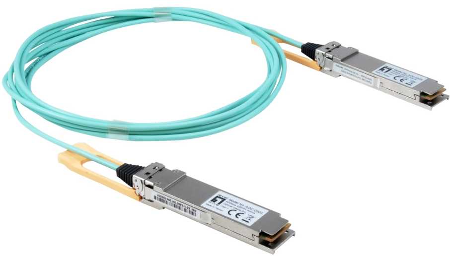 Level One „LevelOne SFP“ modulis „LevelOne AOC-0503“ tinklo siųstuvo-imtuvo modulis Šviesolaidinis 103100 Mbit/s QSFP28 850 nm