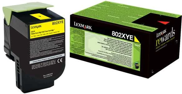 Lexmark 80C2XYE (802XY) Toneris cartridge, Geltona, 4000 pages