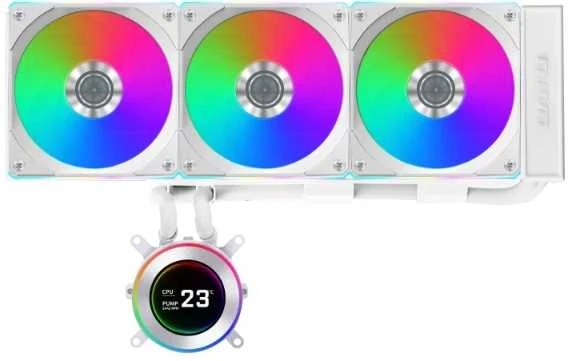 Lian Li HYDROSHIFT II 360 baltas aušintuvas su LCD ekranu
