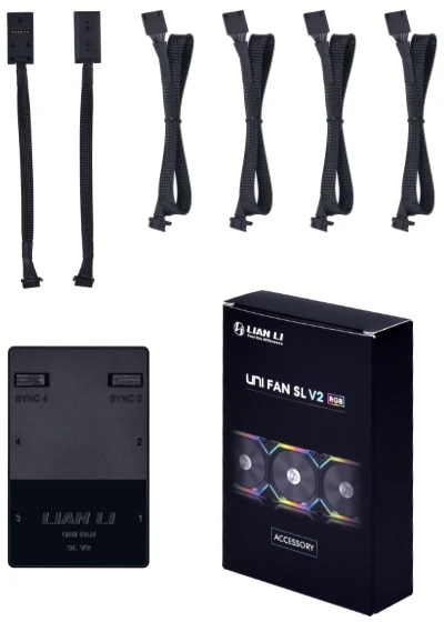 Lian Li UNI HUB SL-INF Controller, L-Connect 3 - juodas