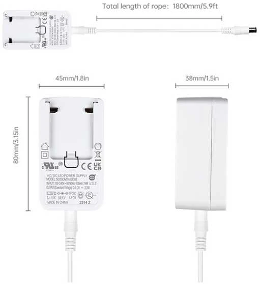 Light Solutions Aps „Light Solutions“ ATSARGINĖ DALIS: „Hue LightStrip V4“ maitinimo šaltinis