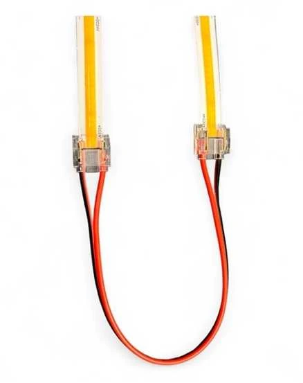 Light Solutions Aps „Light Solutions“ dvigubi „SmartClip“ laikikliai 10 mm COB LED juostai su 15 cm laidu – 5 vnt. pakuotėje