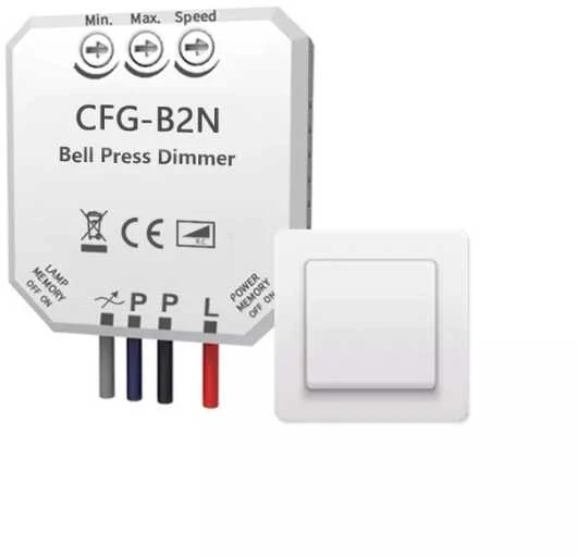 Light Solutions Aps „Light Solutions“ įleidžiamas LED šviesos reguliatorius – spaudžiamas reguliatorius – atmintis