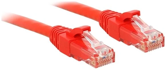 Tinklo Kabelis - LINDY Cat.6 U/UTP Tinklo Kabelis, RJ45, M/M, 250MHz, 0.3 m, Raudonas