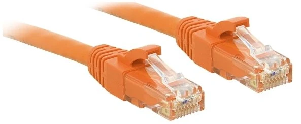 Tinklo Kabelis - LINDY Cat.6 U/UTP Tinklo Kabelis, RJ45, M/M, 250MHz, 0.5 m, Oranžinis