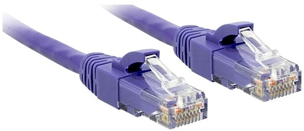 Tinklo Kabelis - LINDY Cat.6 U/UTP Tinklo Kabelis, RJ45, M/M, 250MHz, 0.5 m, Violetinis