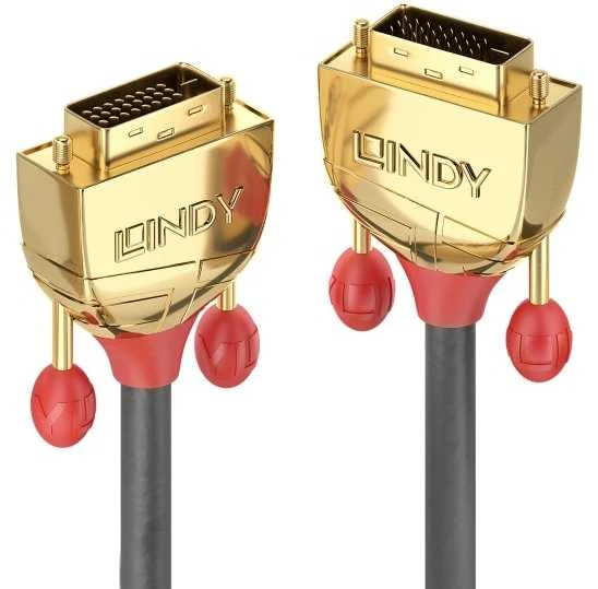 Lindy DVI-D Gold Line auksinės jungtys su priedais
