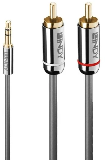 Audio Kabelis - LINDY 10m 3.5mm į Dual Phono M Aukso Padengtas Jungtis