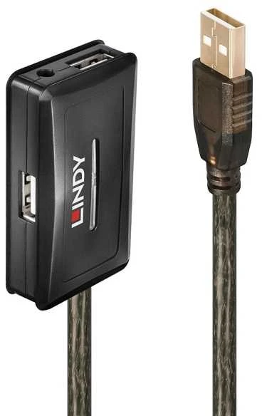 USB Hub - LINDY USB 2.0 Aktyvus Prailginimo Hub, 10 m, 4 Prievadai, USB 2.0, 480 Mbps