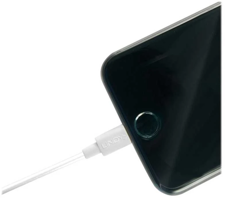 USB Kabelis - LINDY USB tipo A į Lightning Laidas, 480Mbps, 1 m, Baltas