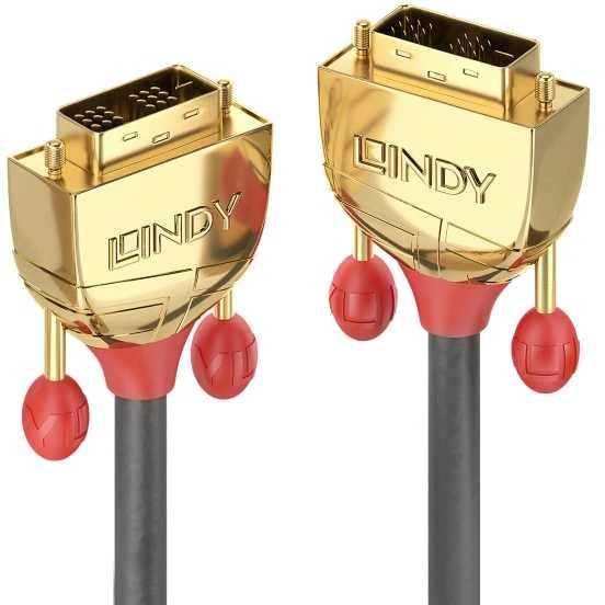 Vaizdo Kabelis - LINDY Gold Line DVI-D SLD Single Link Kabelis, M/M, 20 m, Pilkas