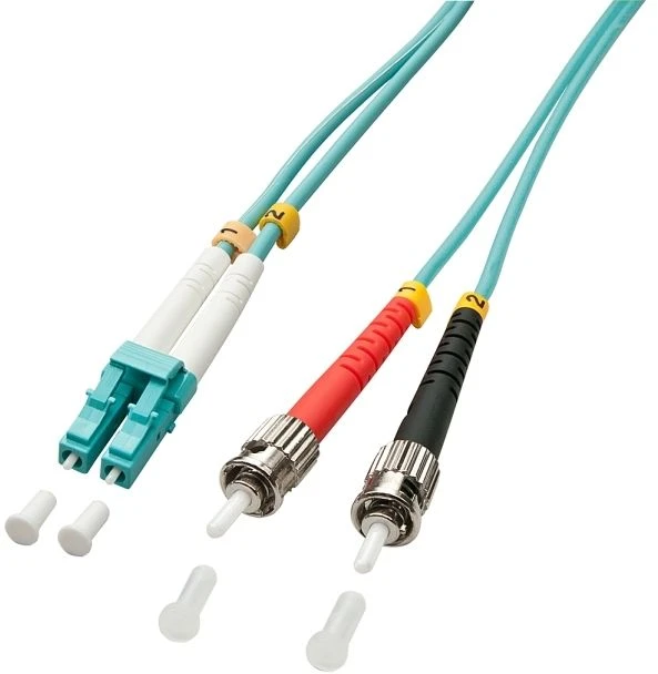 Lindy Fiber Optic Patchcord LC/ST OM3 50/125um, Multimode, 20m (46386)