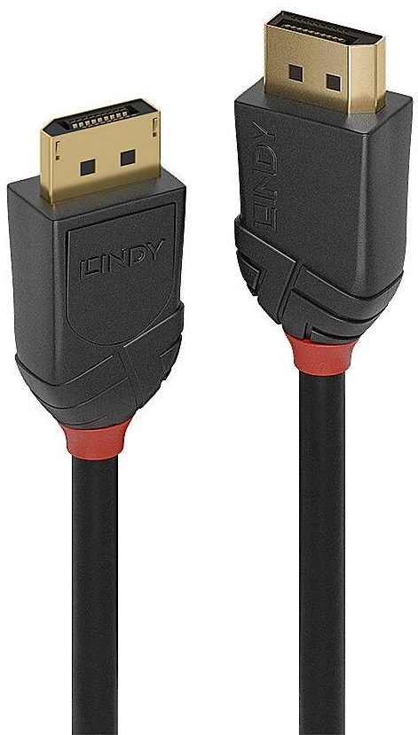Kabelis - LINDY 2m DisplayPort 2.1 80G 16K 60Hz Juodas