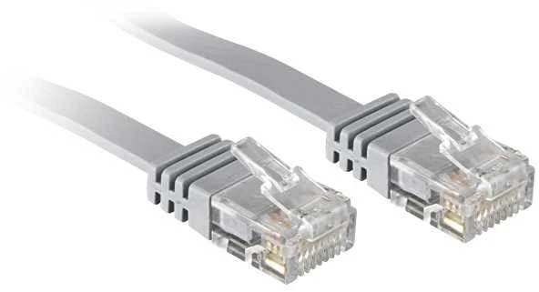 Tinklo Kabelis - LINDY Cat.6 U/UTP Plokščias Tinklo Kabelis, RJ45, M/M, 250MHz, 32AWG, 3 m, Pilkas